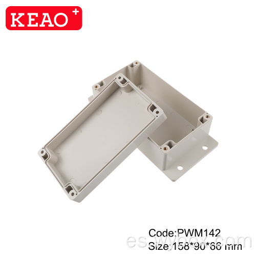 Caja de caja de montaje en pared IP65 caja impermeable única caja de abs caja de plástico electrónica PWM142 con tamaño 158 * 90 * 66 mm